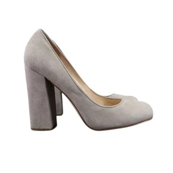 Boutique 9 Shoes Womens 7 Pumps Block Heel Suede Fashion Going Out Classic Grey - Picture 2 of 16